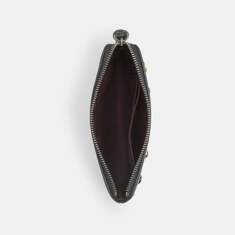 Corner Zip Wristlet With Rivets - Picture 3 of 3